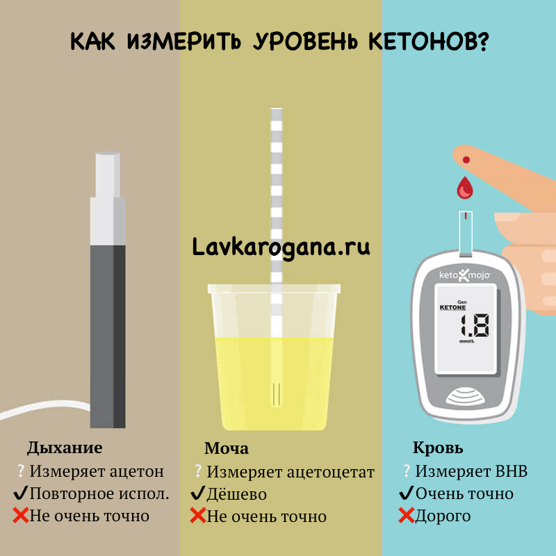 Измерение уровня кетонов (кровь, дыхание, моча)